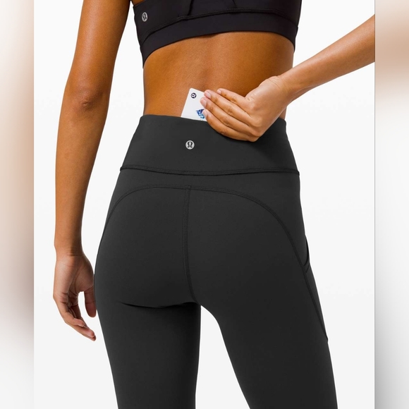 Lululemon Invigorate High-Rise Crop 23"Black Sz 2 - Picture 4 of 13